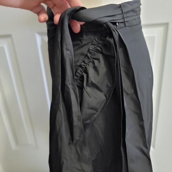 Loft Ruffle Wrap Skirt, Black, Women's Size 4 - Picture 5 of 12